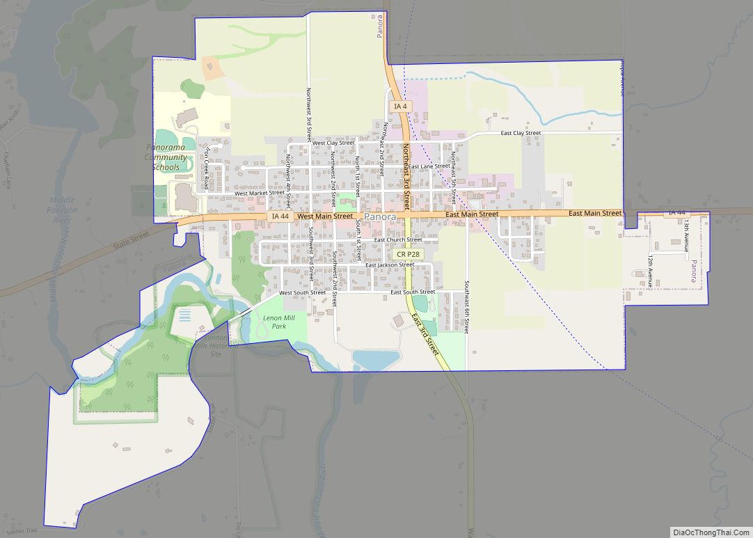 Map of Panora city