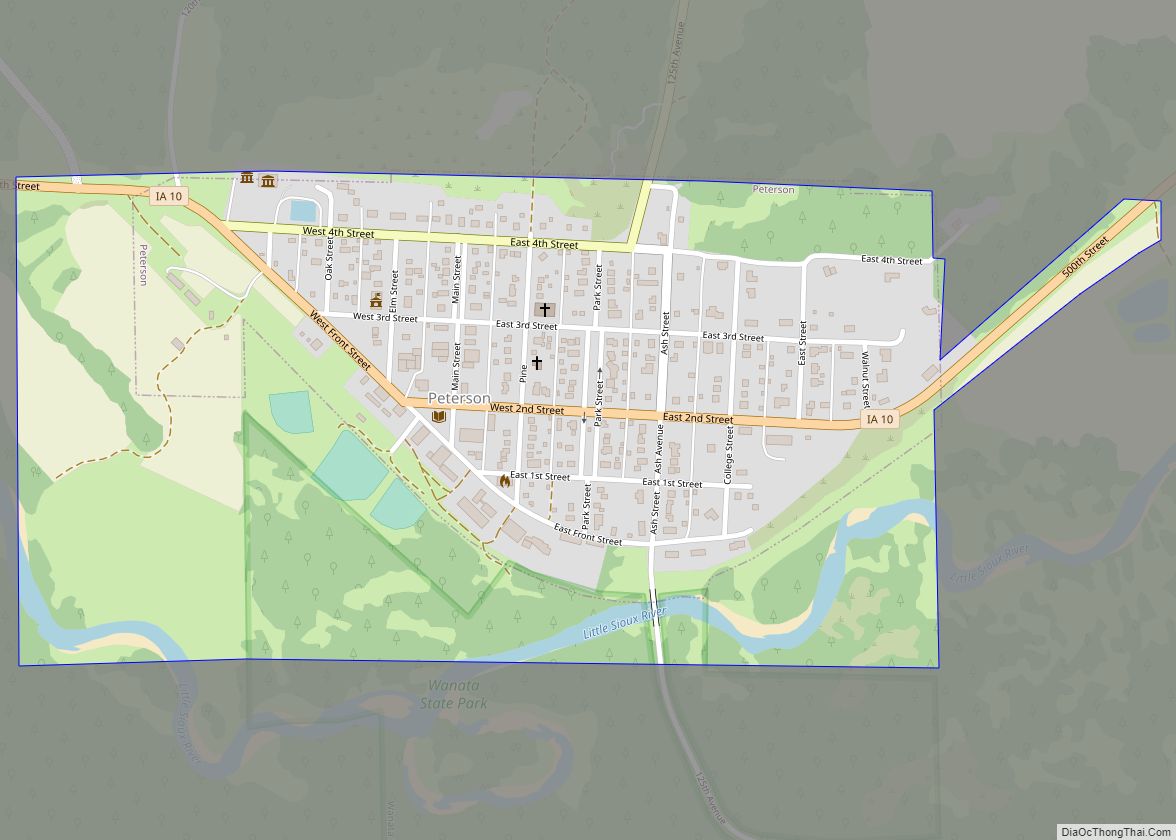 Map of Peterson city