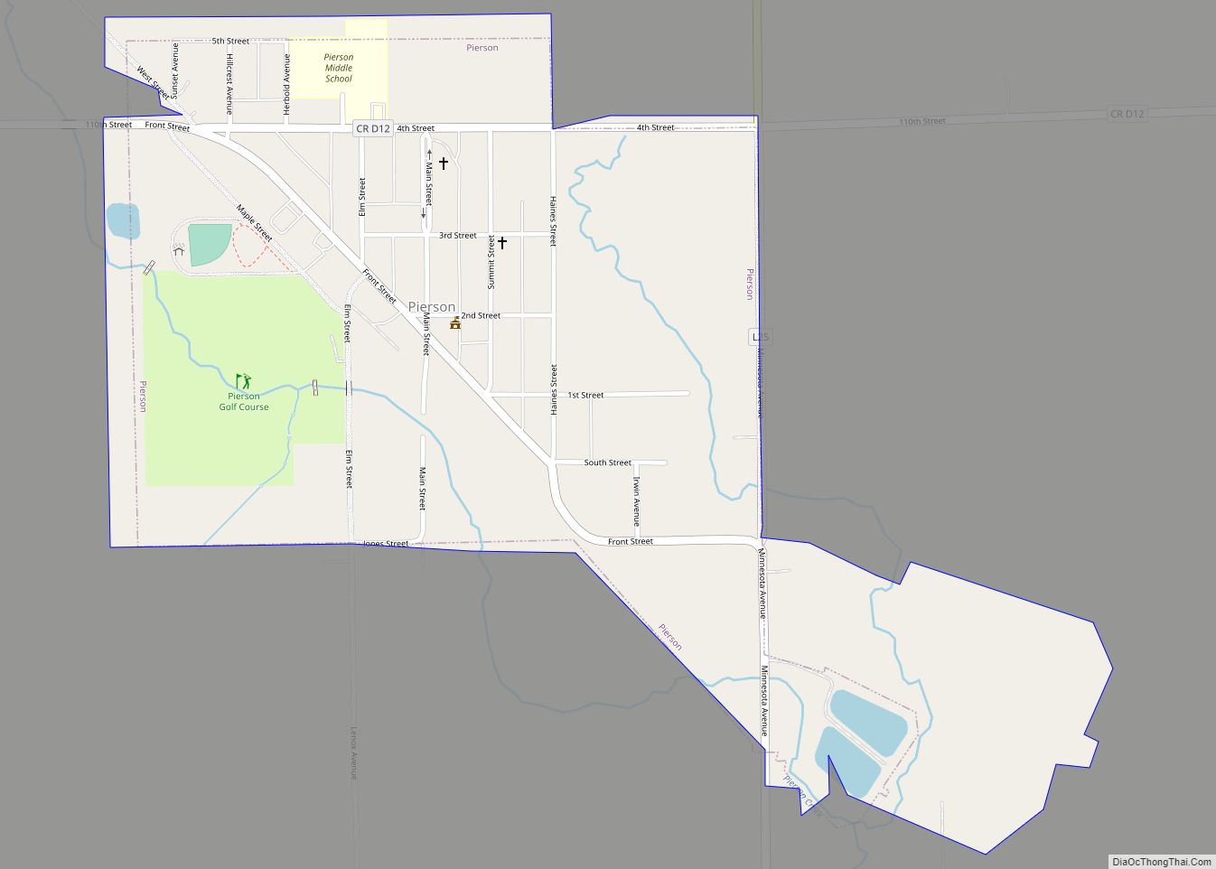Map of Pierson city, Iowa