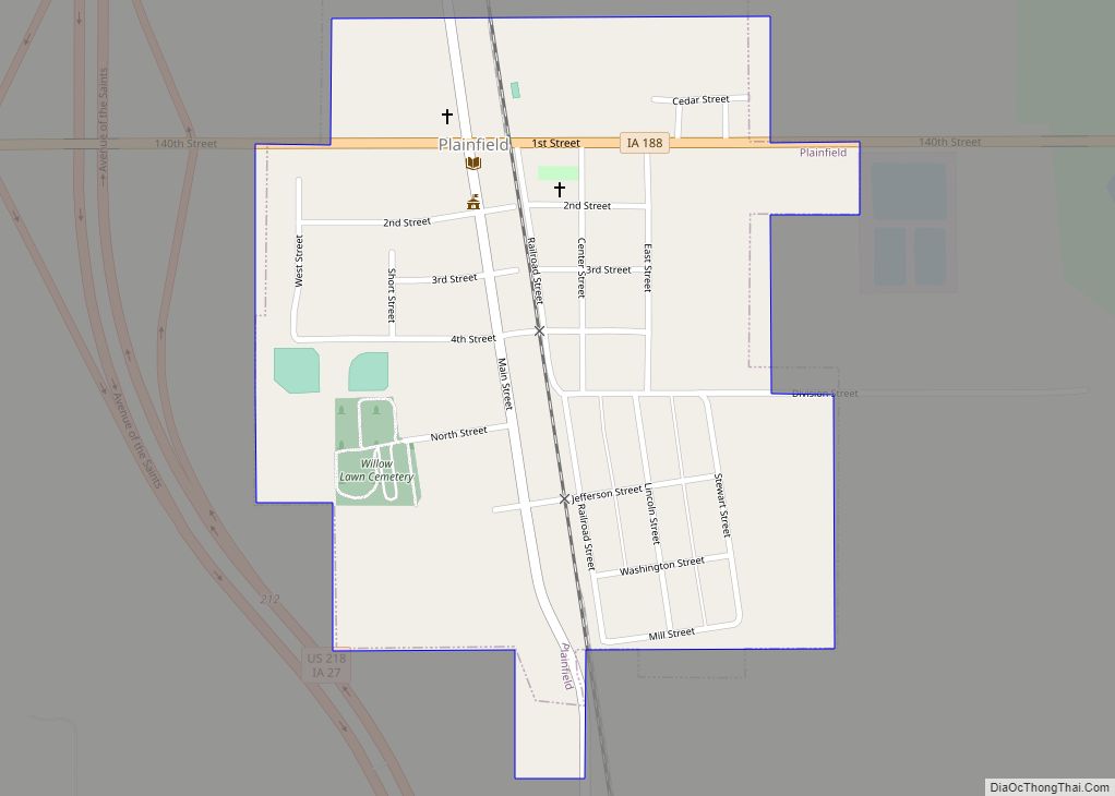 Map of Plainfield city