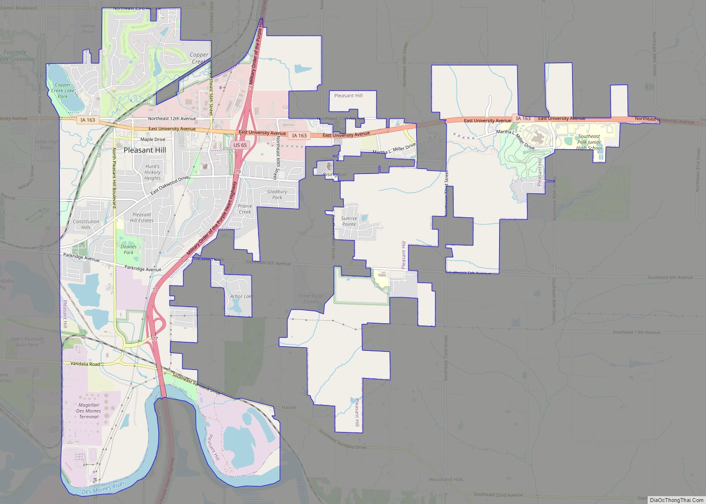 Map of Pleasant Hill city, Iowa