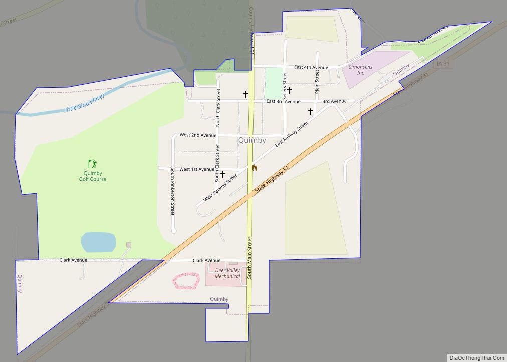 Map of Quimby city