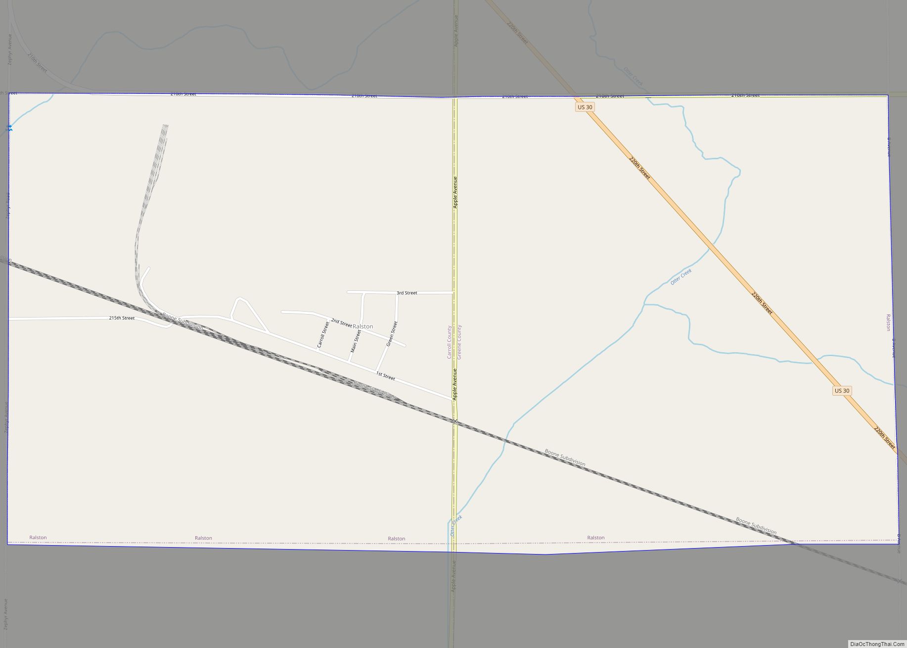 Map of Ralston city