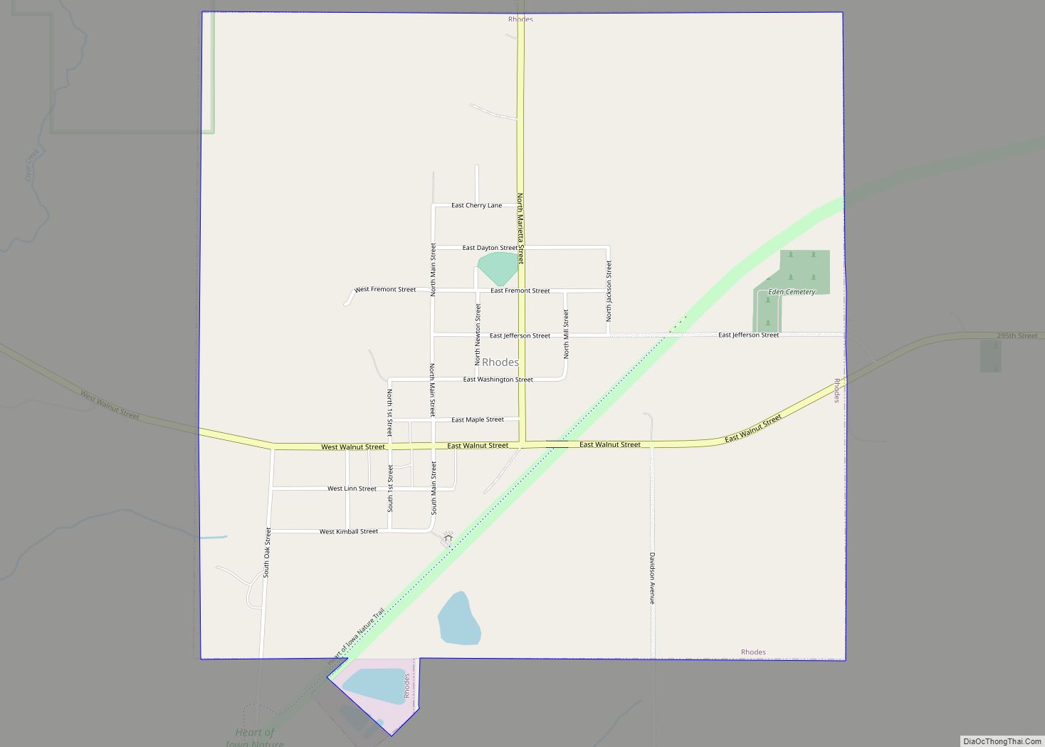 Map of Rhodes city