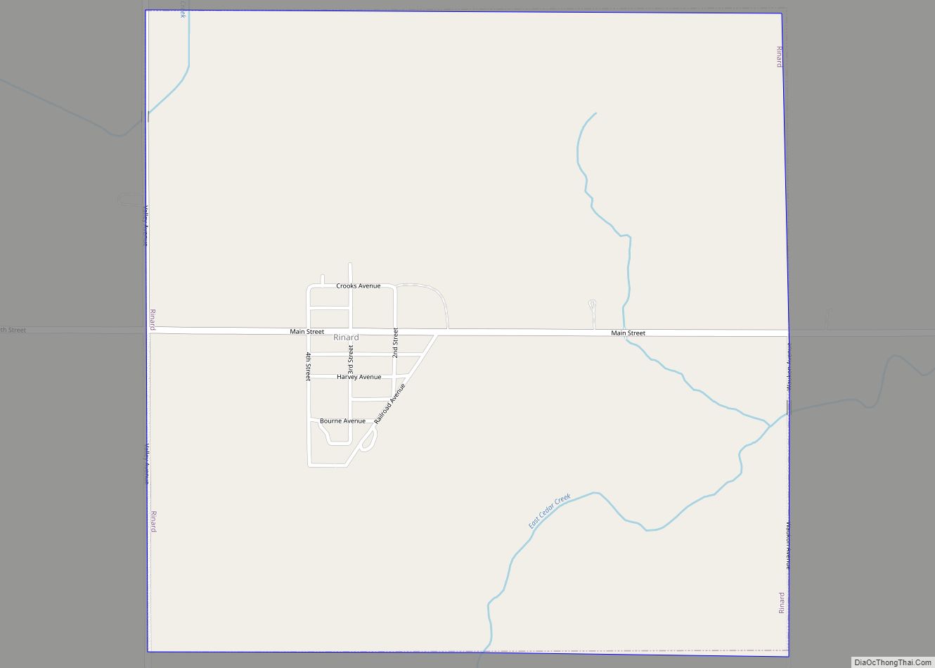 Map of Rinard city