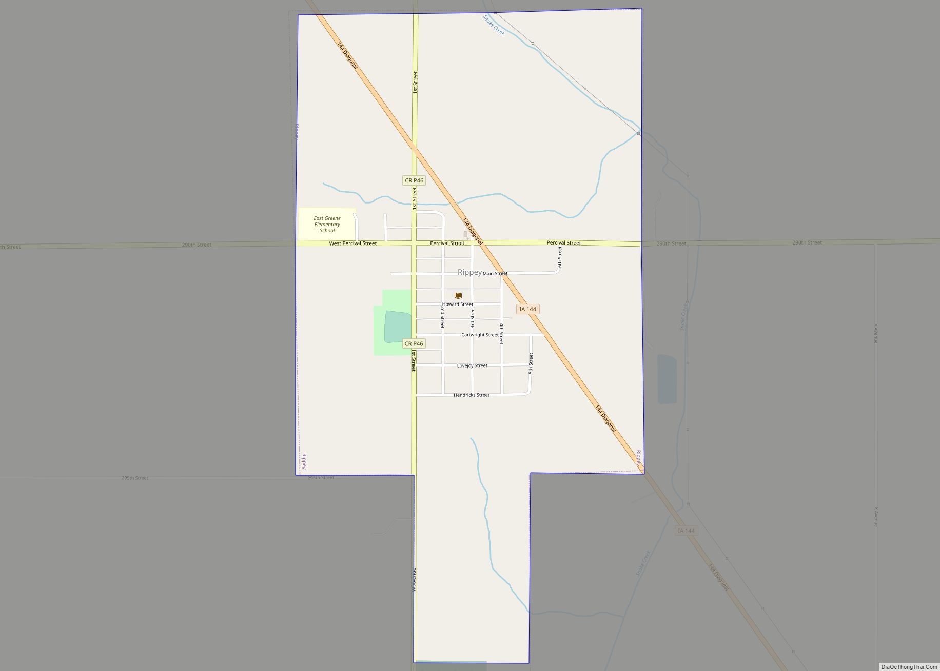 Map of Rippey city