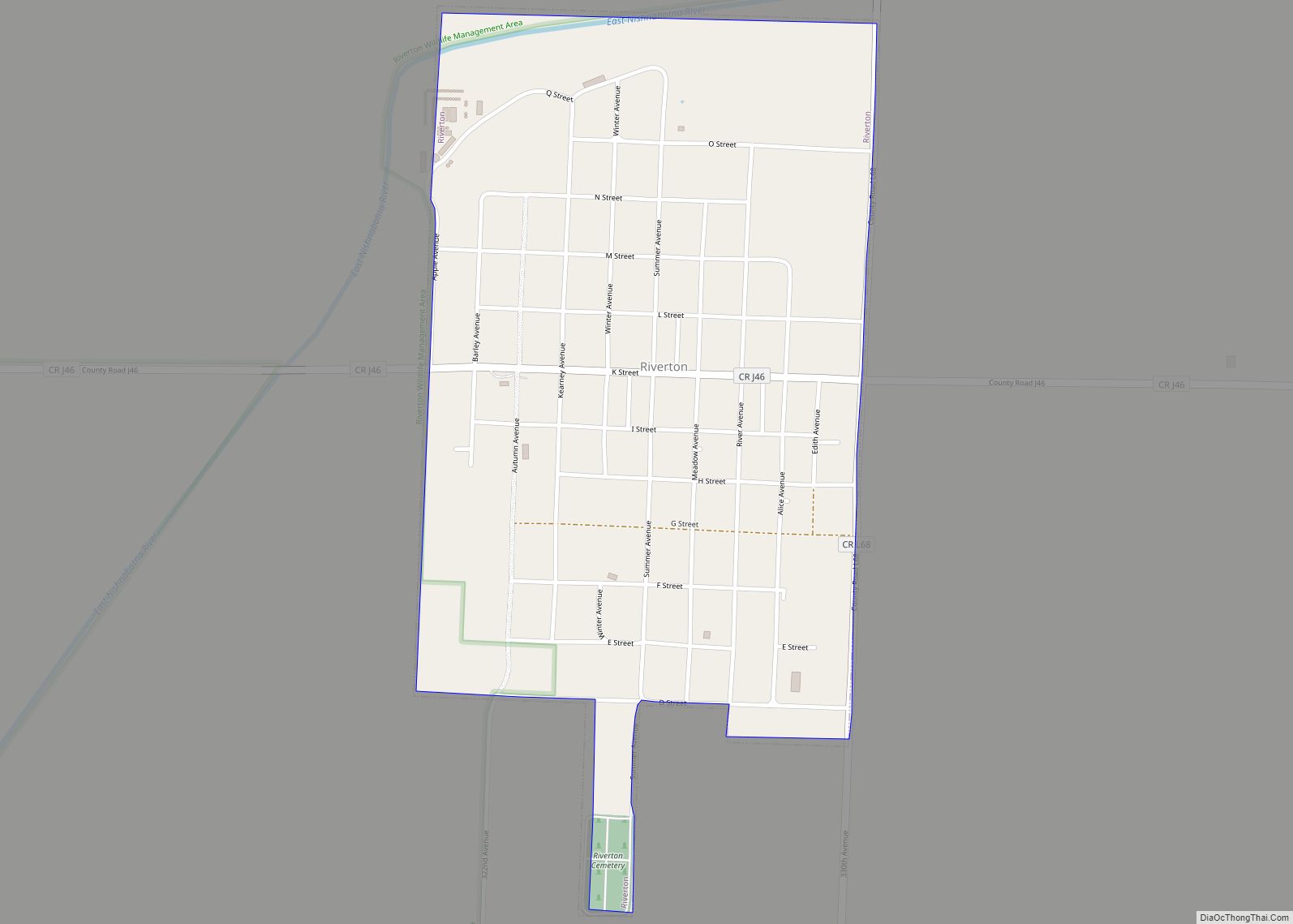 Map of Riverton city