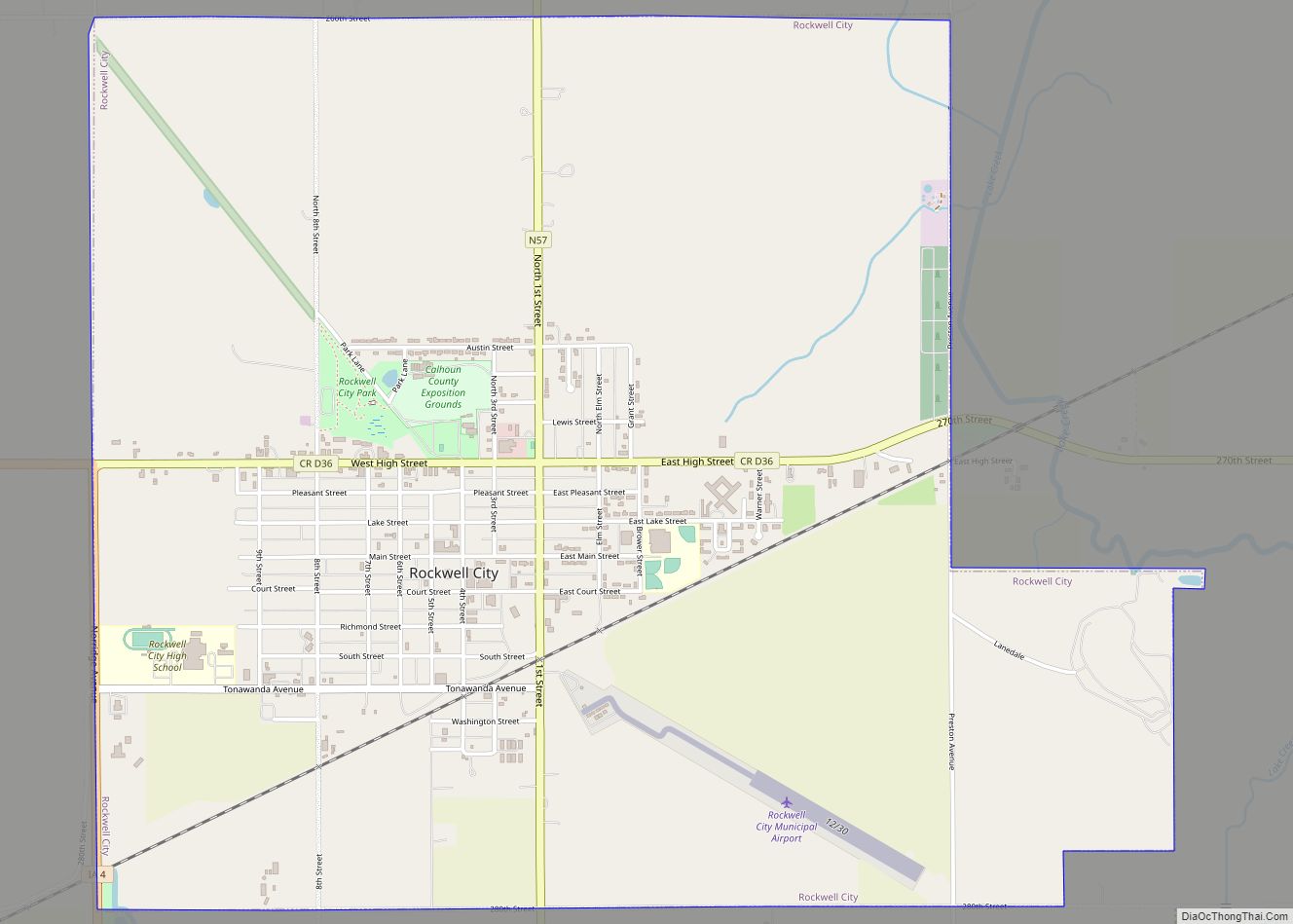 Map of Rockwell City city