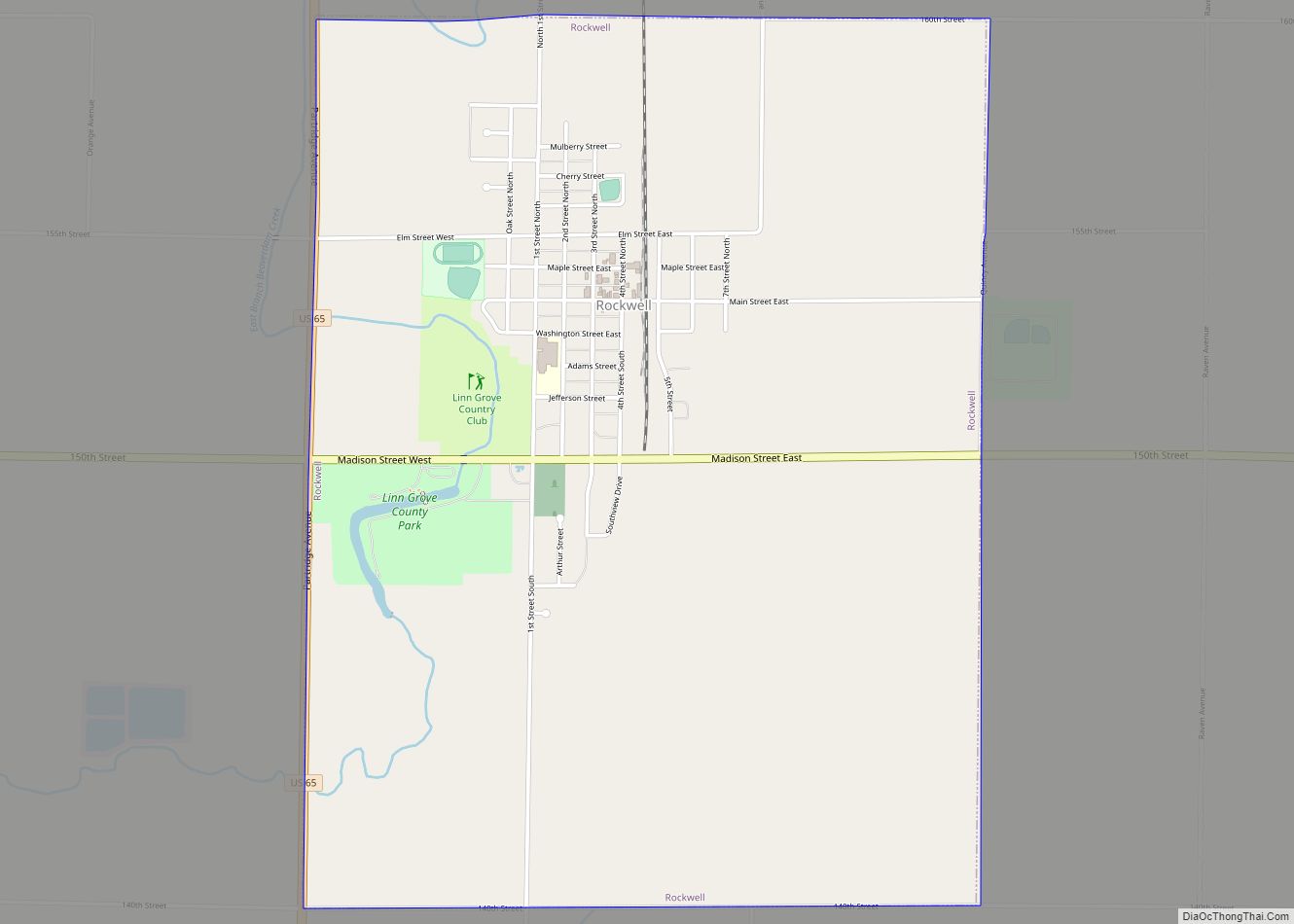 Map of Rockwell city, Iowa