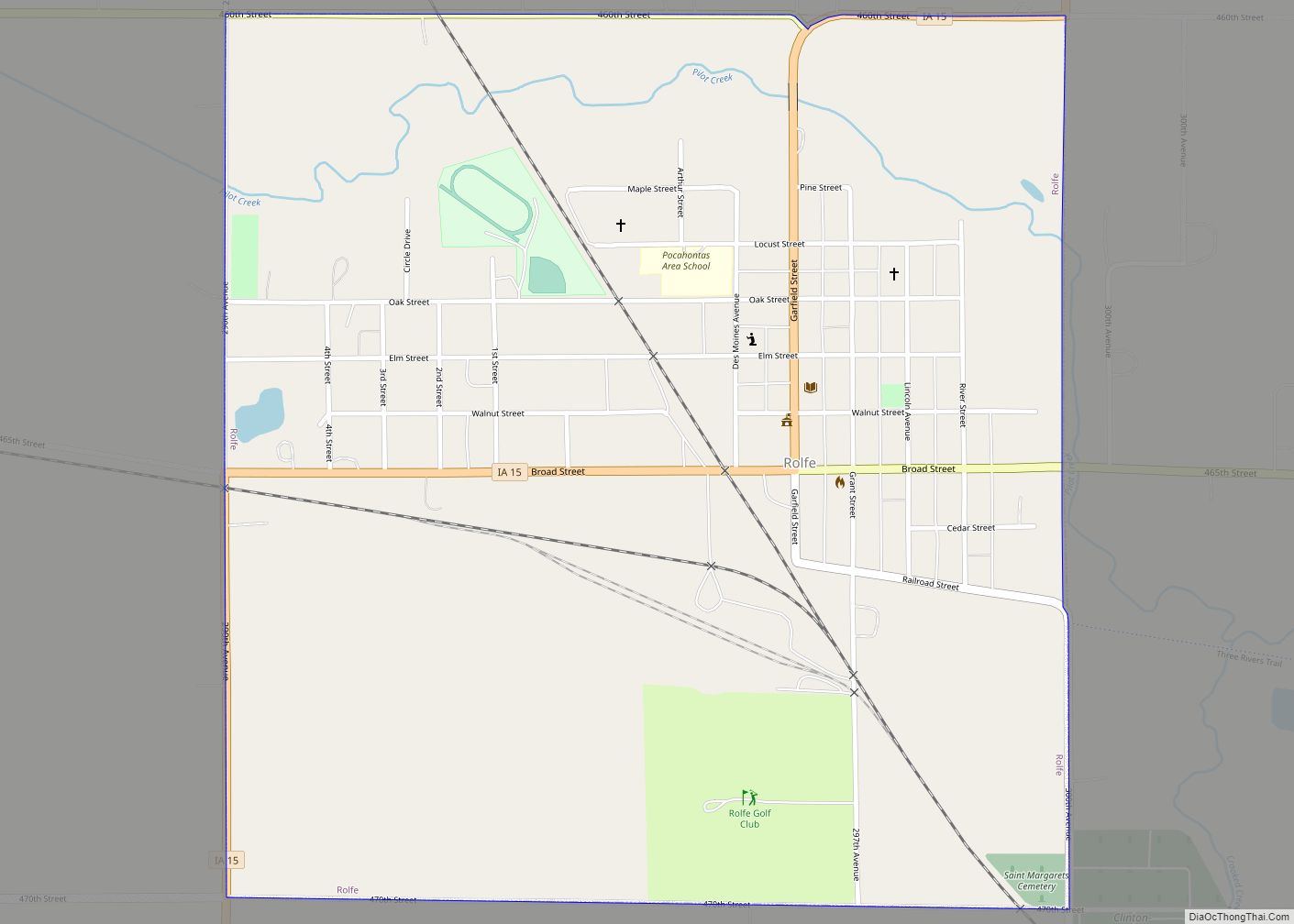 Map of Rolfe city