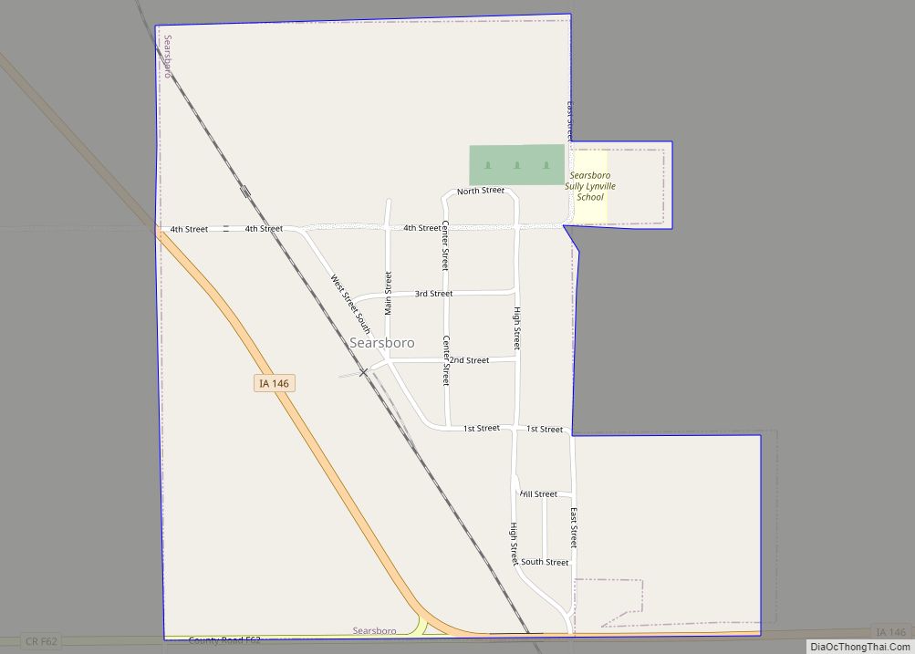 Map of Searsboro city