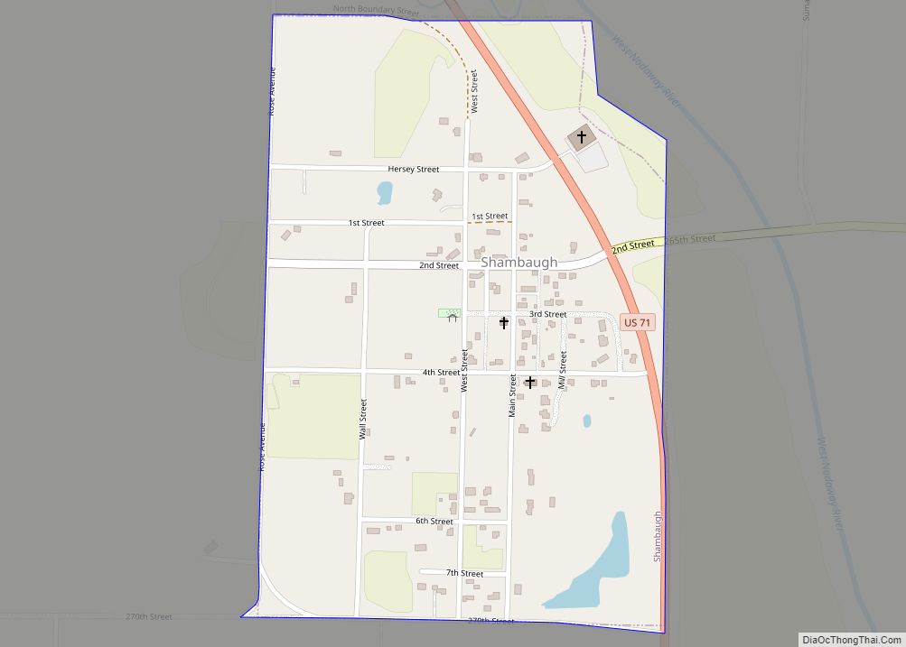 Map of Shambaugh city