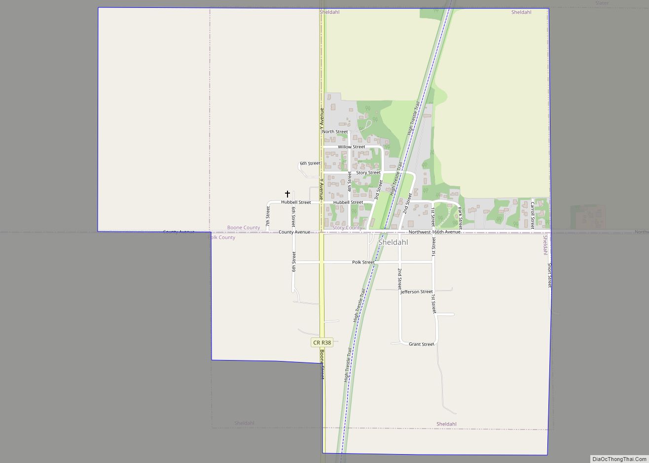 Map of Sheldahl city