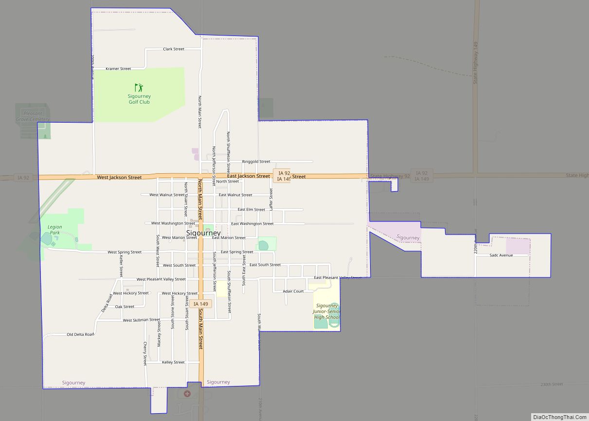Map of Sigourney city