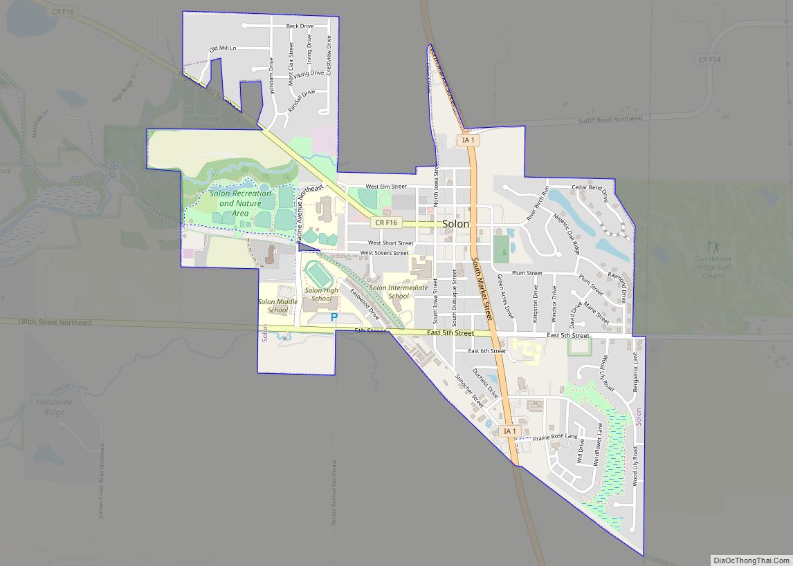 Map of Solon city