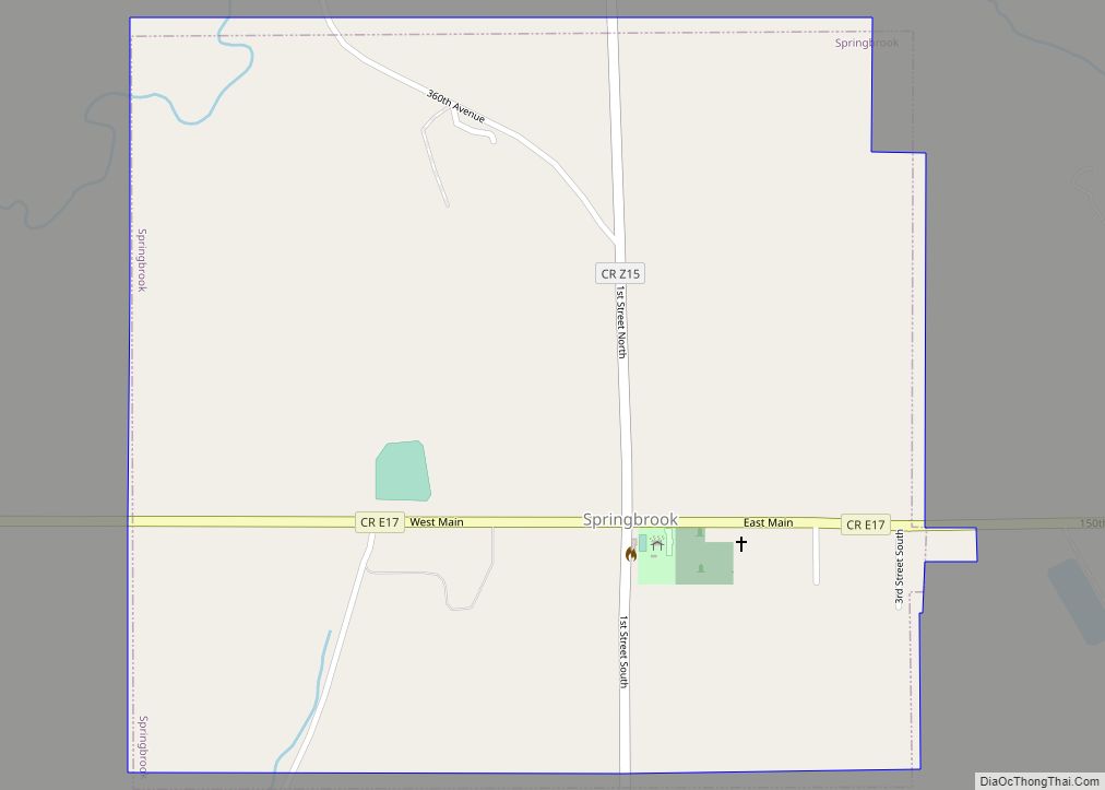 Map of Springbrook city