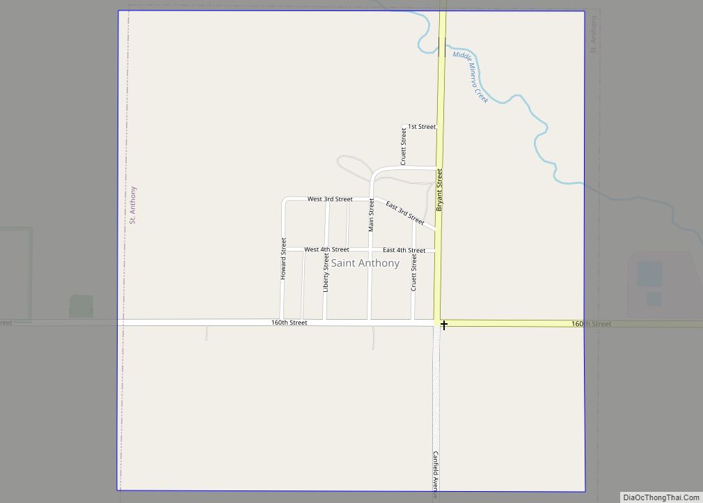 Map of St. Anthony city