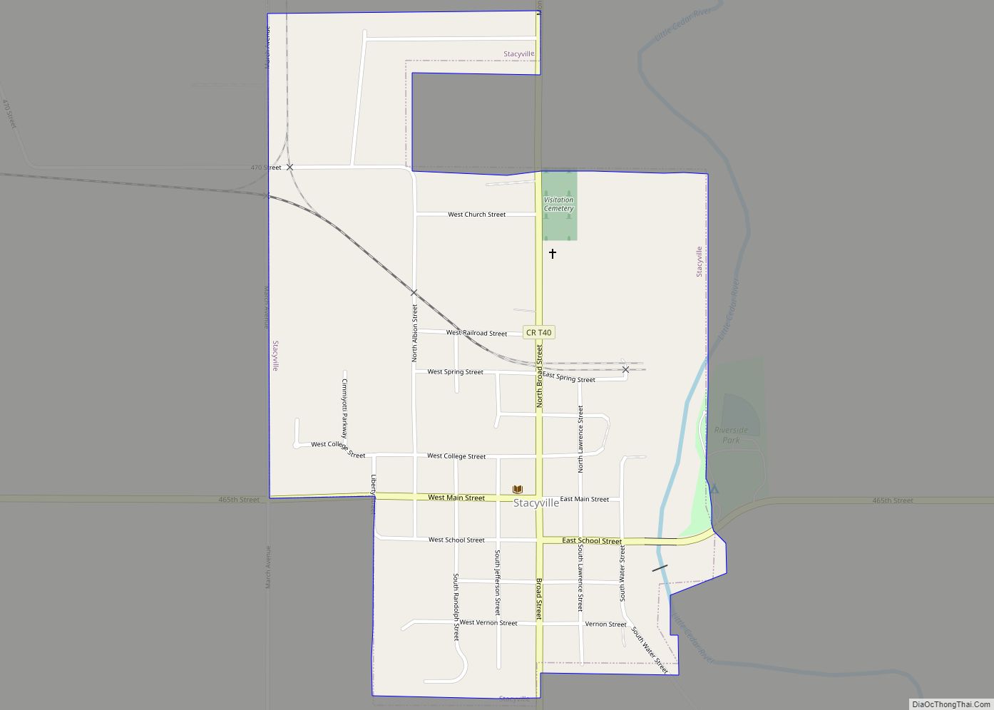 Map of Stacyville city