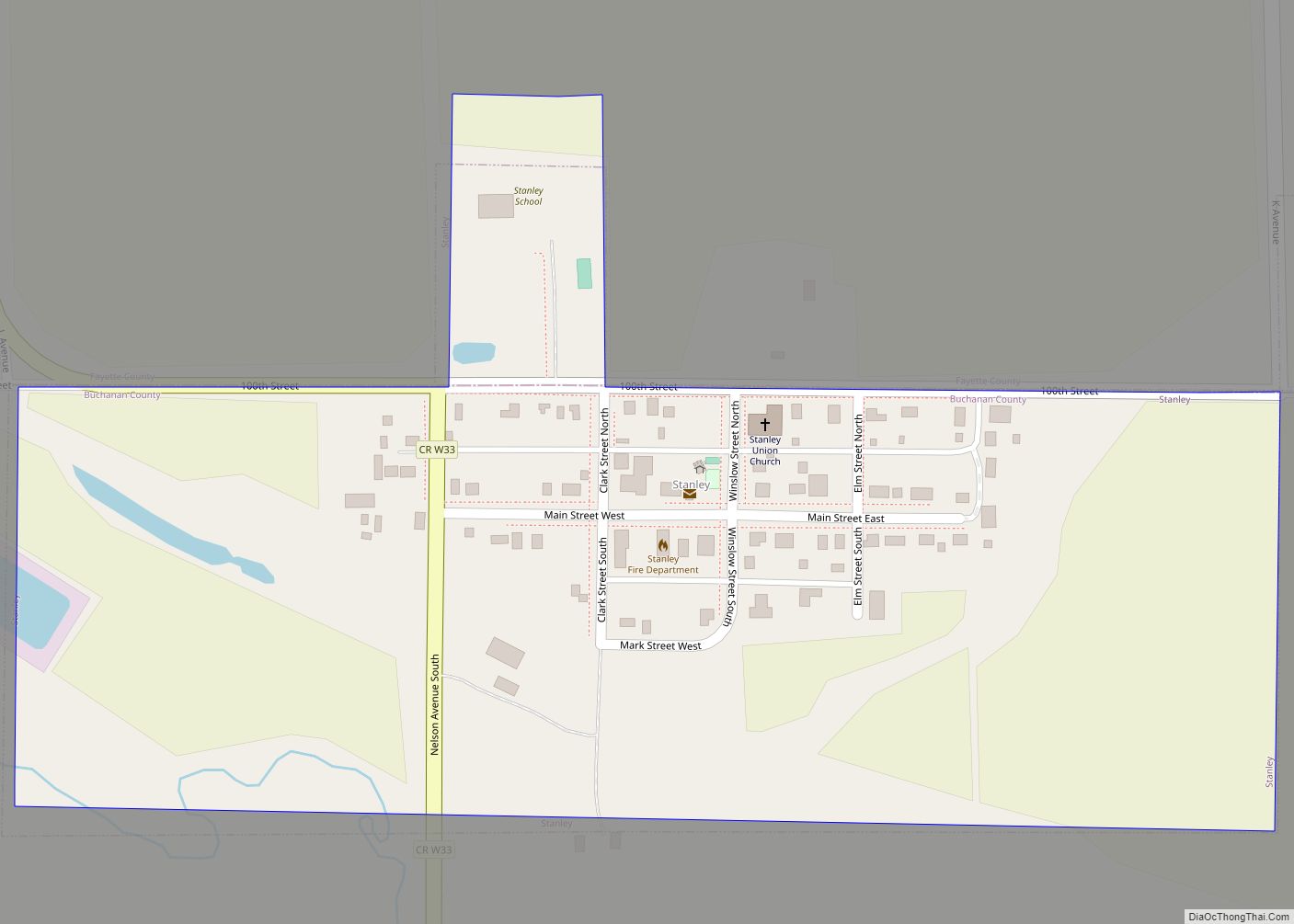 Map of Stanley city