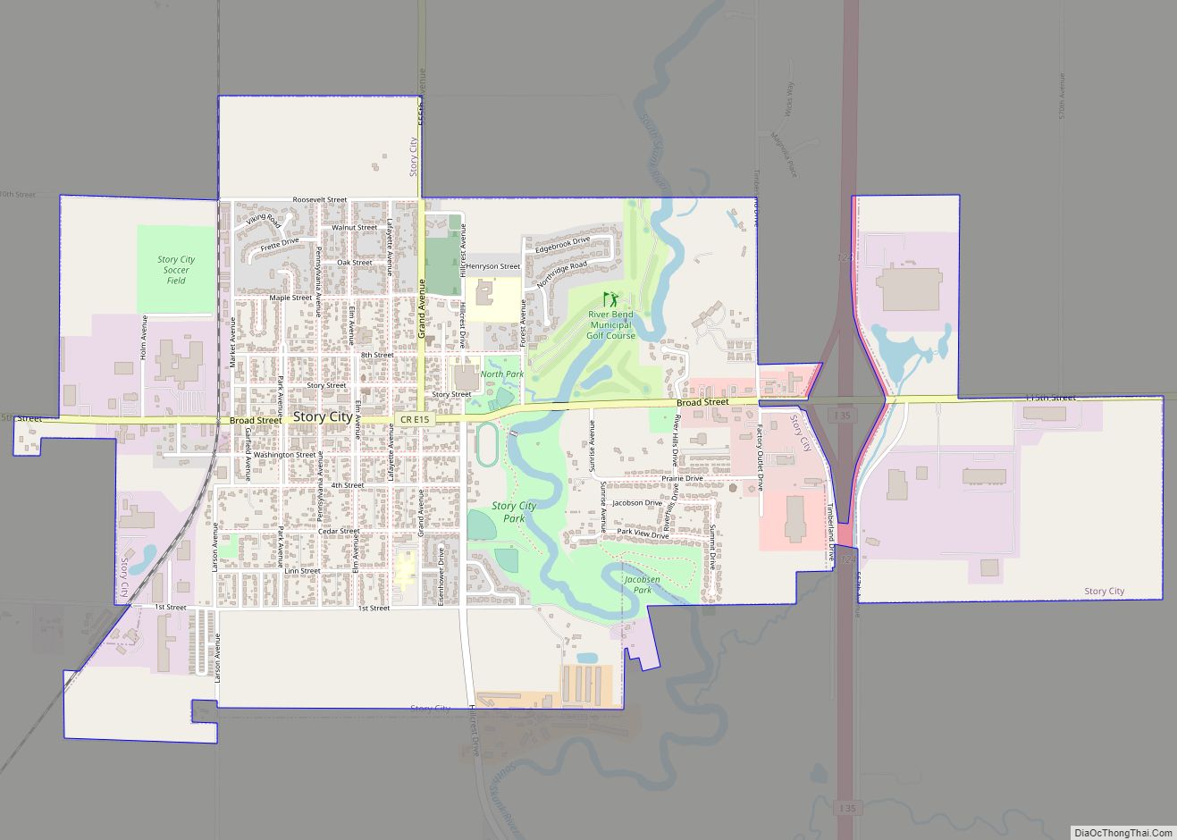 Map of Story City city