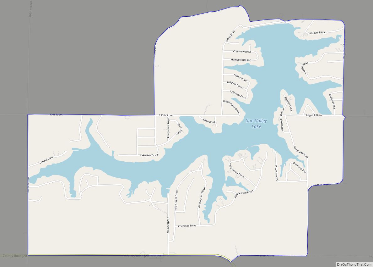 Map of Sun Valley Lake CDP