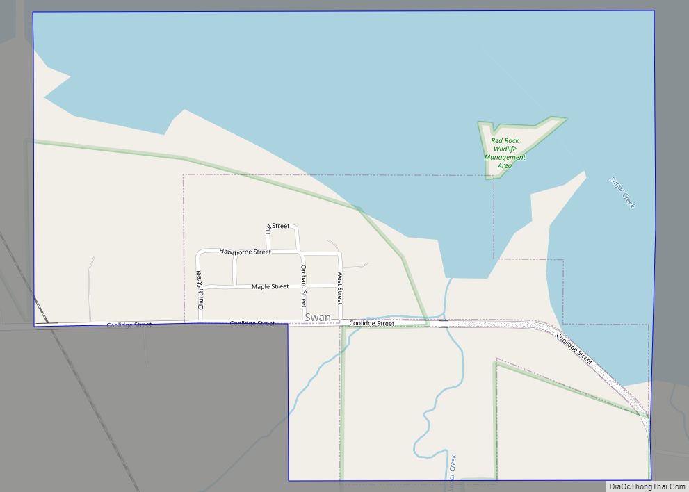 Map of Swan city
