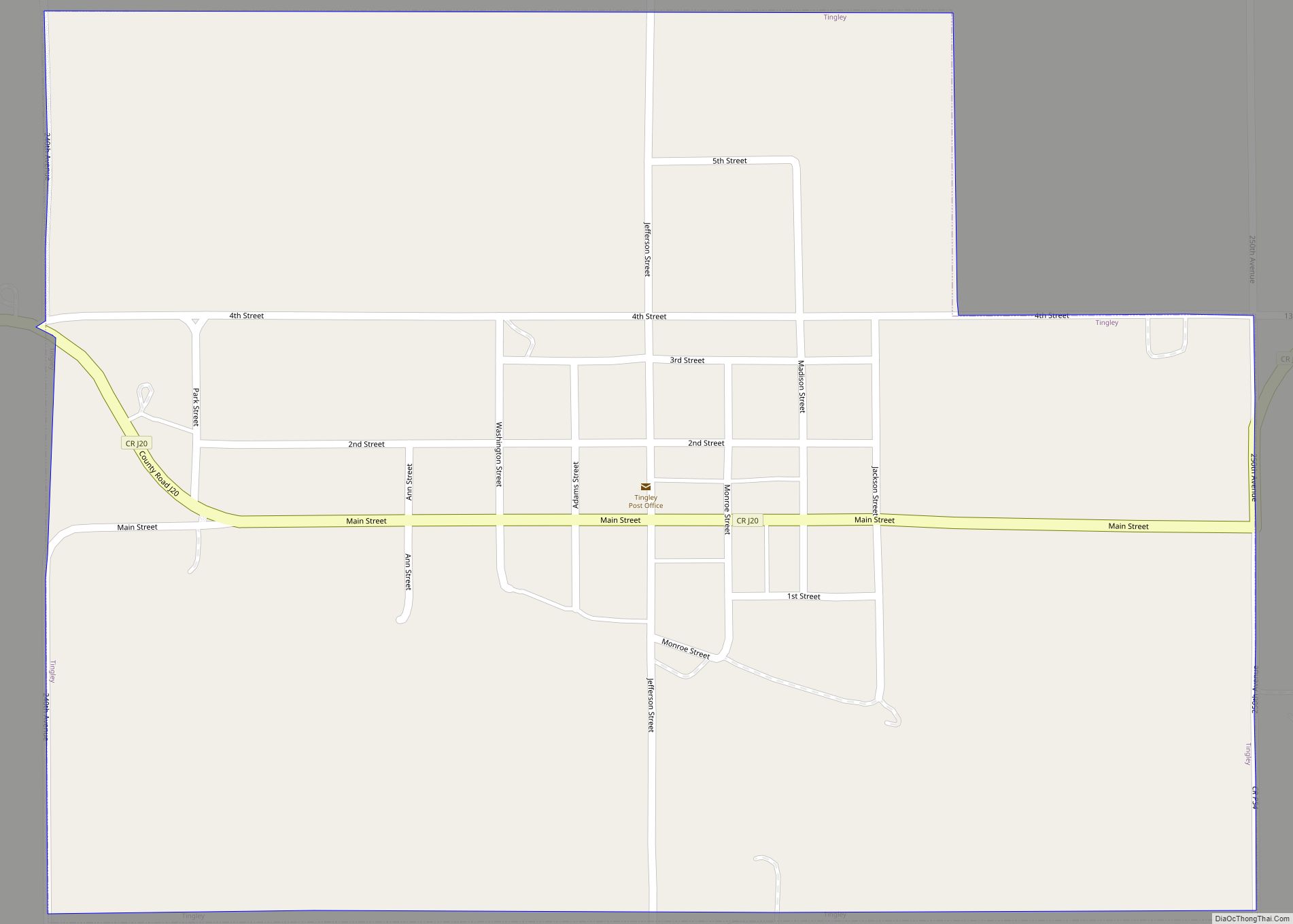 Map of Tingley city