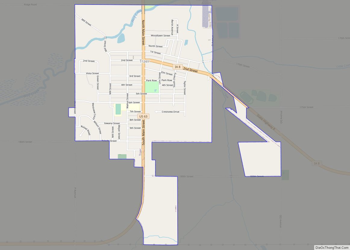 Map of Traer city