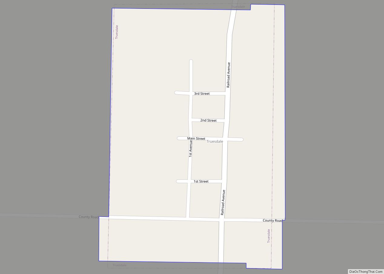 Map of Truesdale city