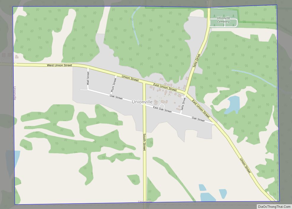 Map of Unionville city, Iowa