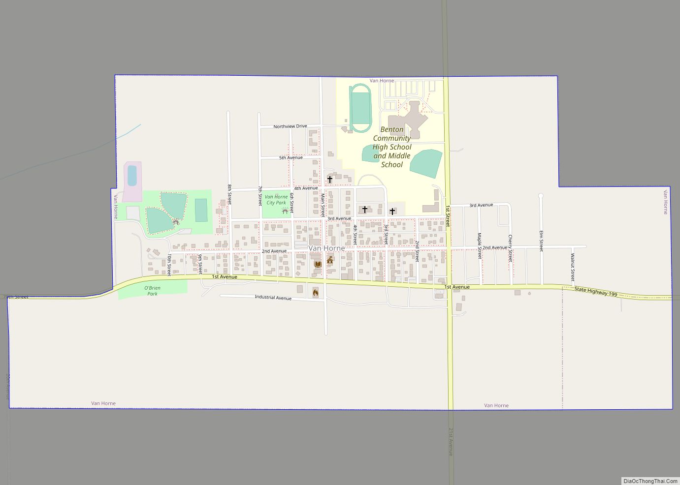 Map of Van Horne city