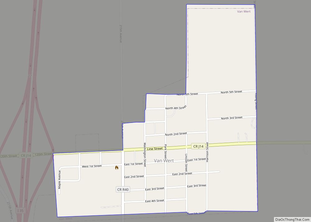 Map of Van Wert city