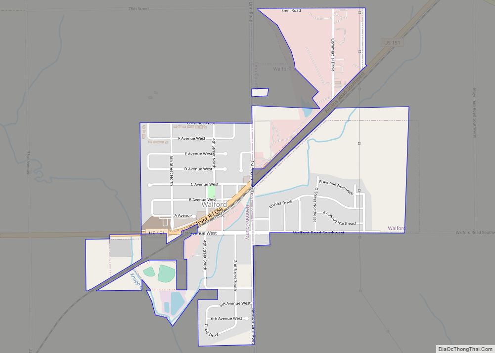 Map of Walford city