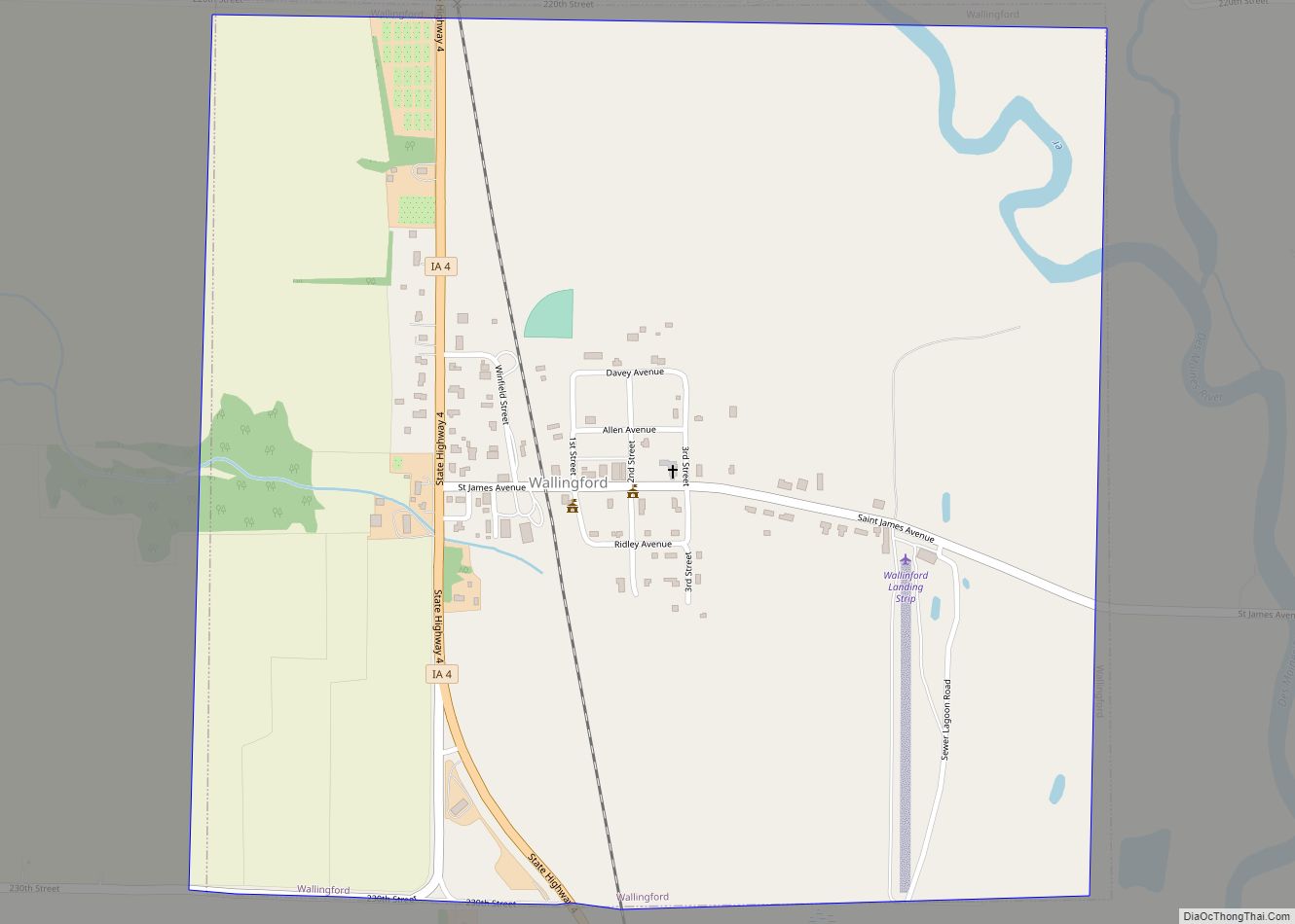 Map of Wallingford city