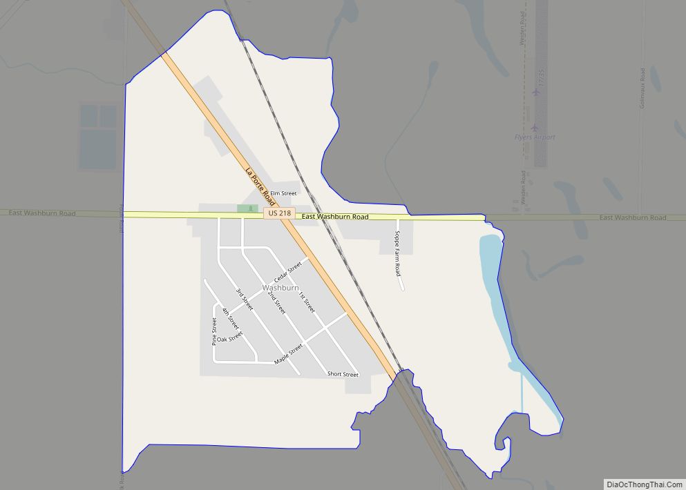 Map of Washburn CDP
