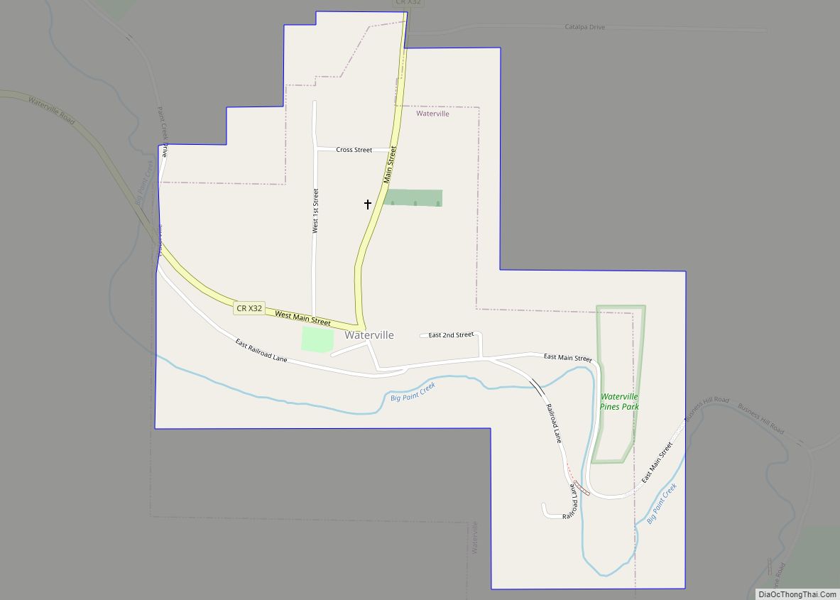 Map of Waterville city