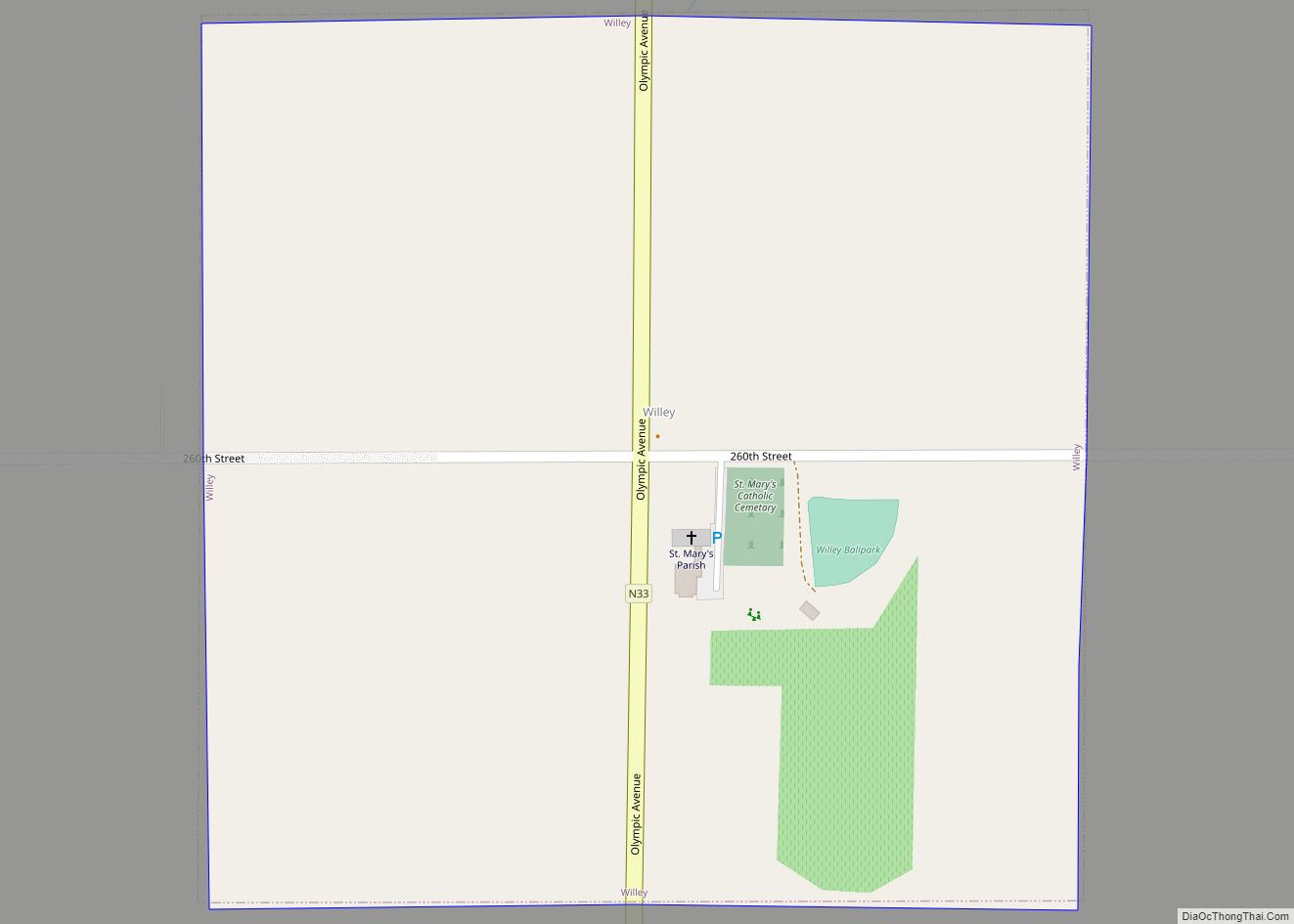 Map of Willey city