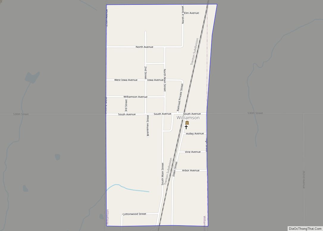 Map of Williamson city, Iowa