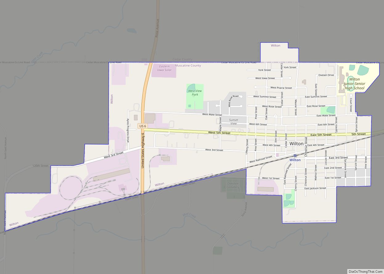 Map of Wilton city, Iowa