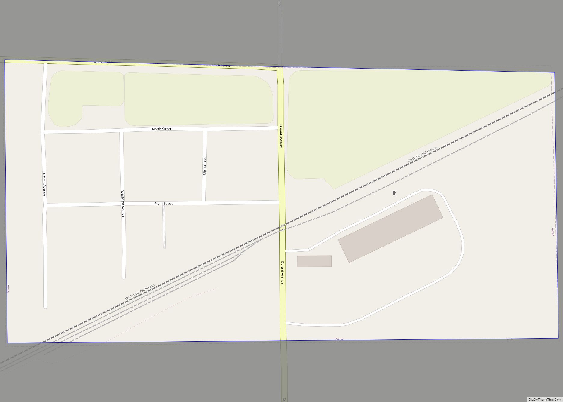 Map of Yetter city