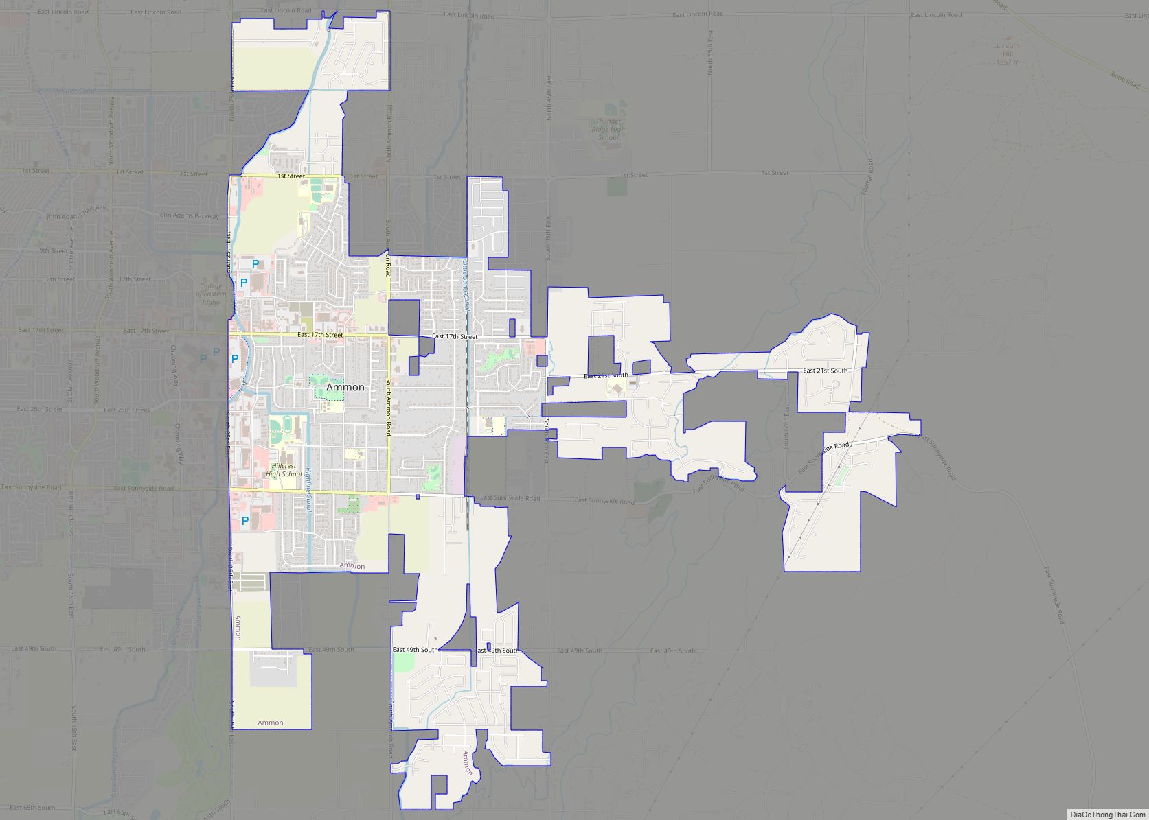 Map of Ammon city