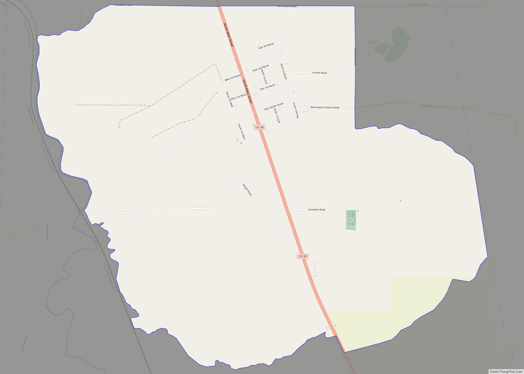 Map of Bennington CDP
