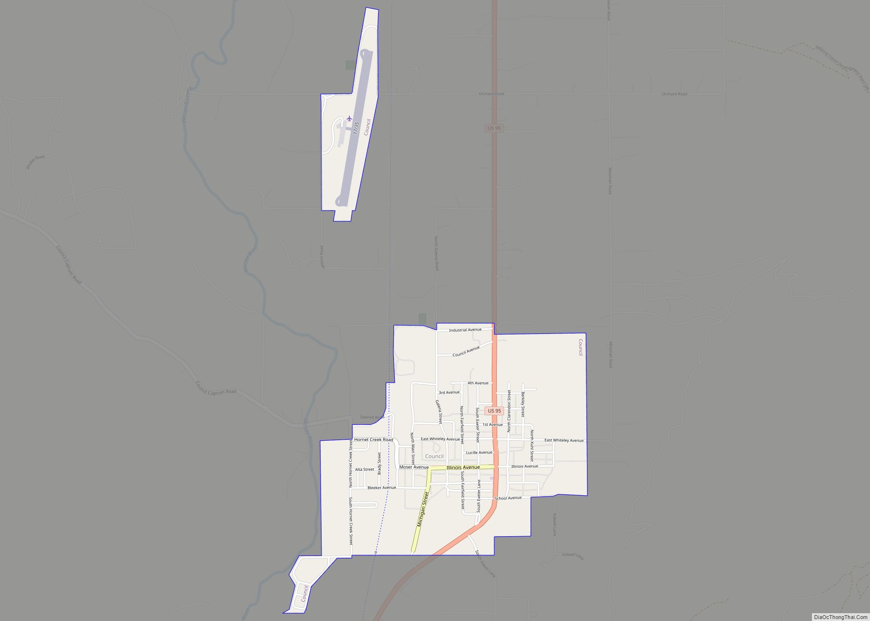 Map of Council city