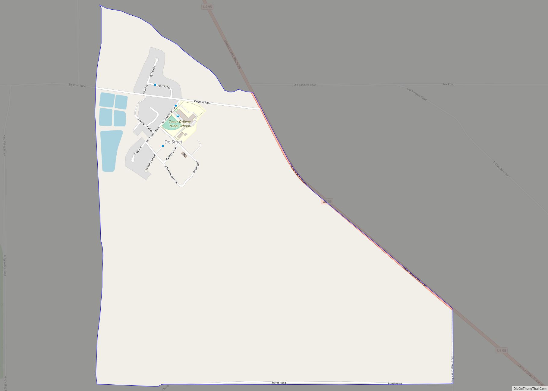 Map of De Smet CDP