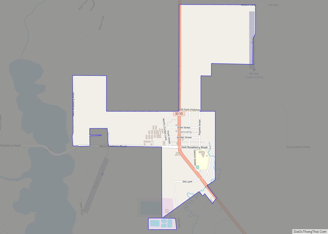 Map of Donnelly city, Idaho