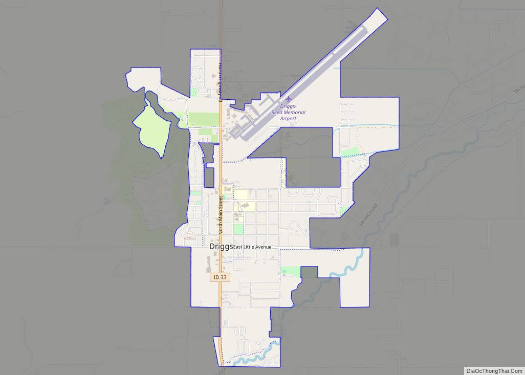 Map of Driggs city