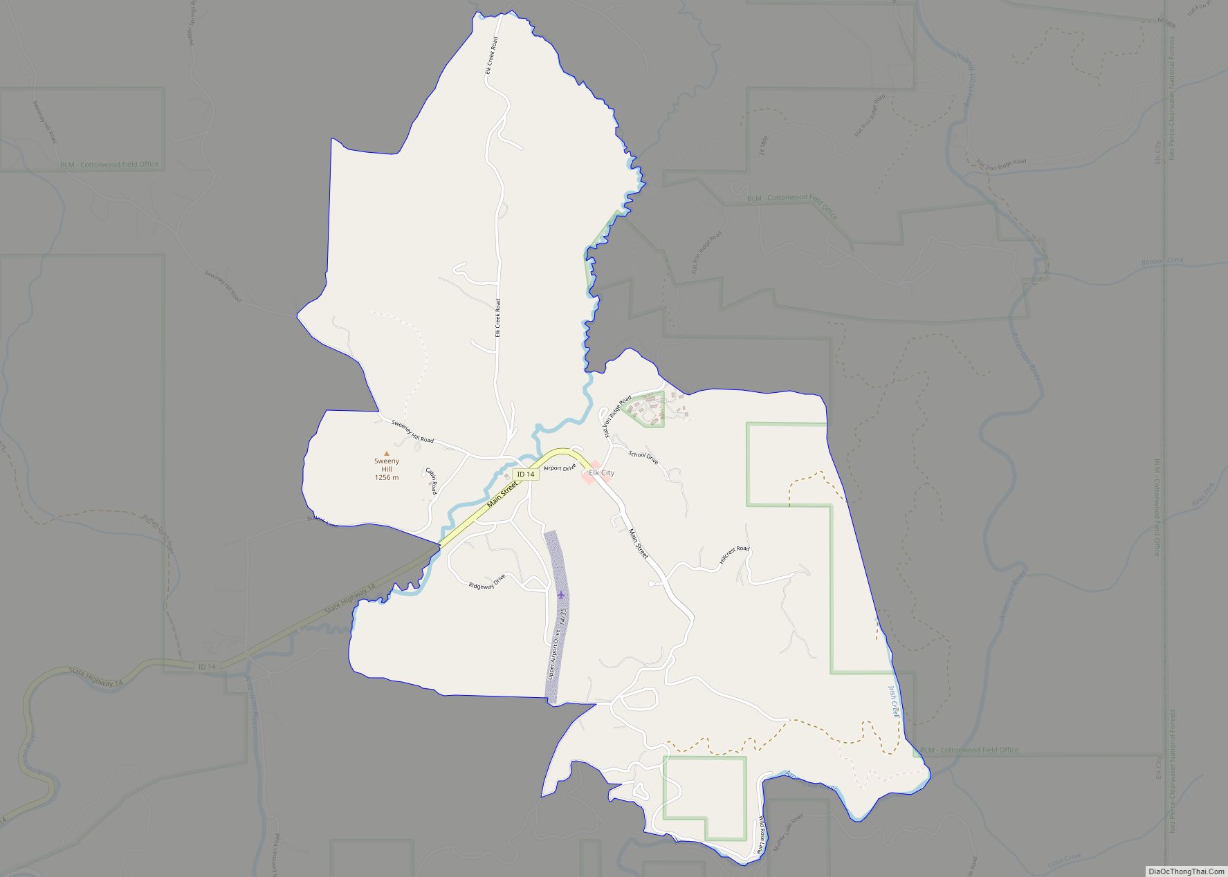 Map of Elk City CDP