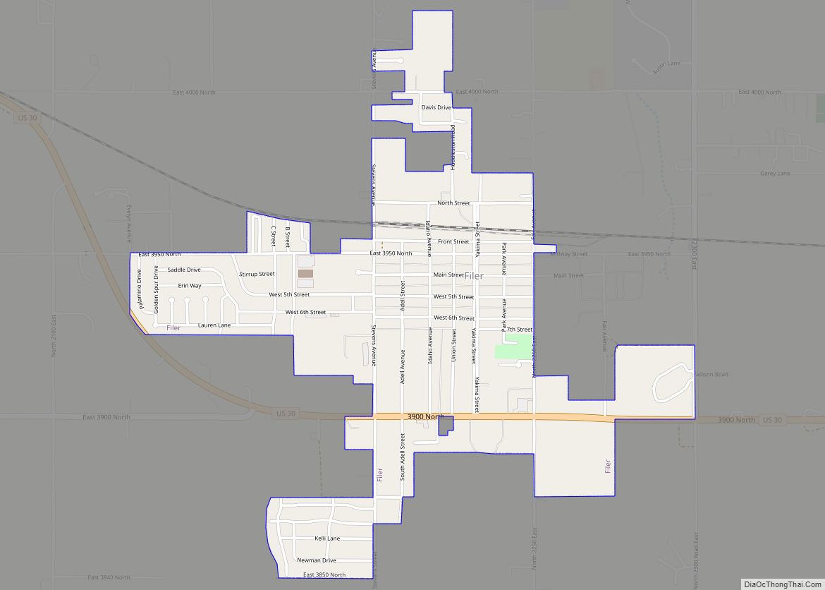 Map of Filer city