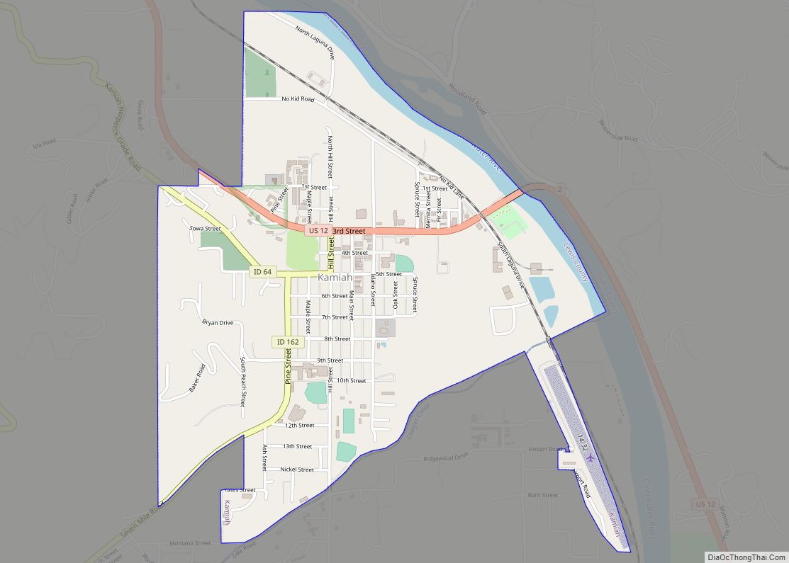 Map of Kamiah city