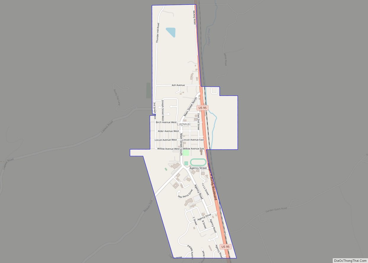 Map of Lapwai city